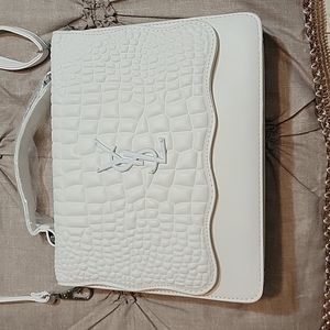 Designer inspired white purse